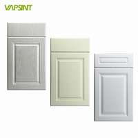 New design for apartment project pvc kitchen cabinet door