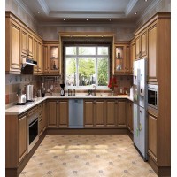 New Arrival French Style Glazed White Custom Kitchen Cabinet