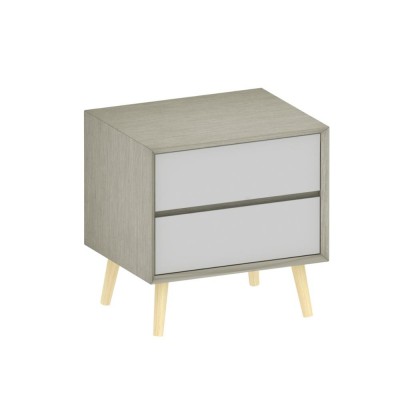 Hot sale modern appearance  bed room furniture 2 drawers wooden bedside table