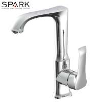 European style brass long neck industria kitchen faucet